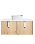 ISSY Adorn Above Counter / Semi Inset Wall Hung vanity with doors Petite Handles 1000 - Zuster Furniture