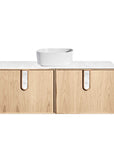 ISSY Adorn Above Counter / Semi Inset Wall Hung vanity with doors Petite Handles 1200 - Zuster Furniture