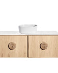ISSY Adorn Above Counter / Semi Inset Wall Hung vanity with doors Petite Handles 1200 - Zuster Furniture