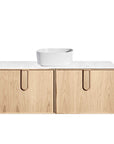 ISSY Adorn Above Counter / Semi Inset Wall Hung vanity with doors Petite Handles 1200 - Zuster Furniture