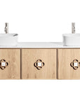 ISSY Adorn Above Counter / Semi Inset Wall Hung vanity with doors Petite Handles 1500 - Zuster Furniture
