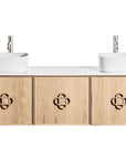 ISSY Adorn Above Counter / Semi Inset Wall Hung vanity with doors Petite Handles 1500 - Zuster Furniture