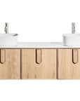 ISSY Adorn Above Counter / Semi Inset Wall Hung vanity with doors Petite Handles 1500 - Zuster Furniture