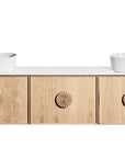 ISSY Adorn Above Counter / Semi Inset Wall Hung vanity with doors Petite Handles 1800 - Zuster Furniture