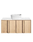ISSY Adorn Above Counter / Semi Inset Wall Hung vanity with doors Grande Handles 1000 - Zuster Furniture