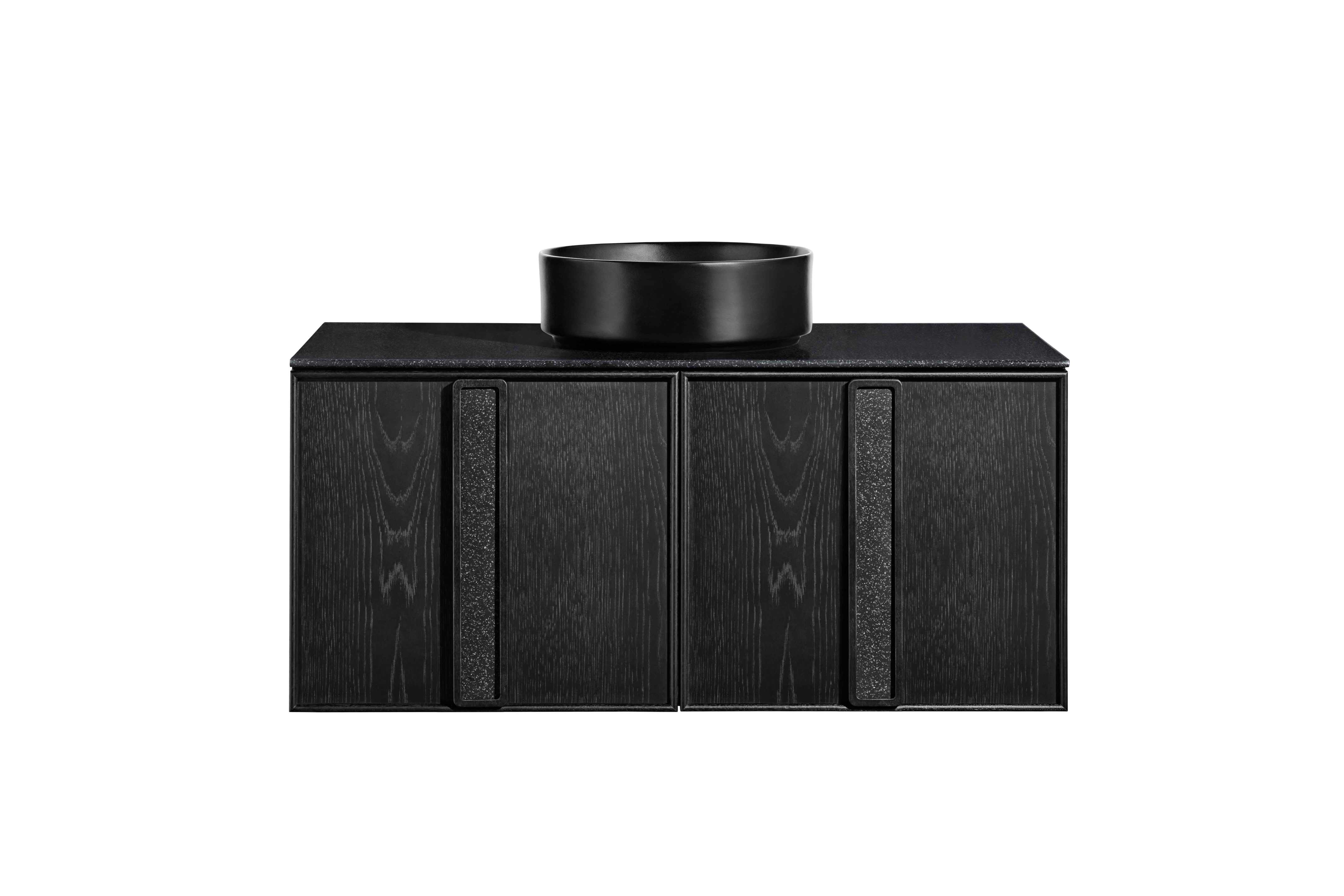 Adorn Above Counter / Semi Inset Wall Hung vanity with drawers Grande Handles 1000 - Zuster Furniture
