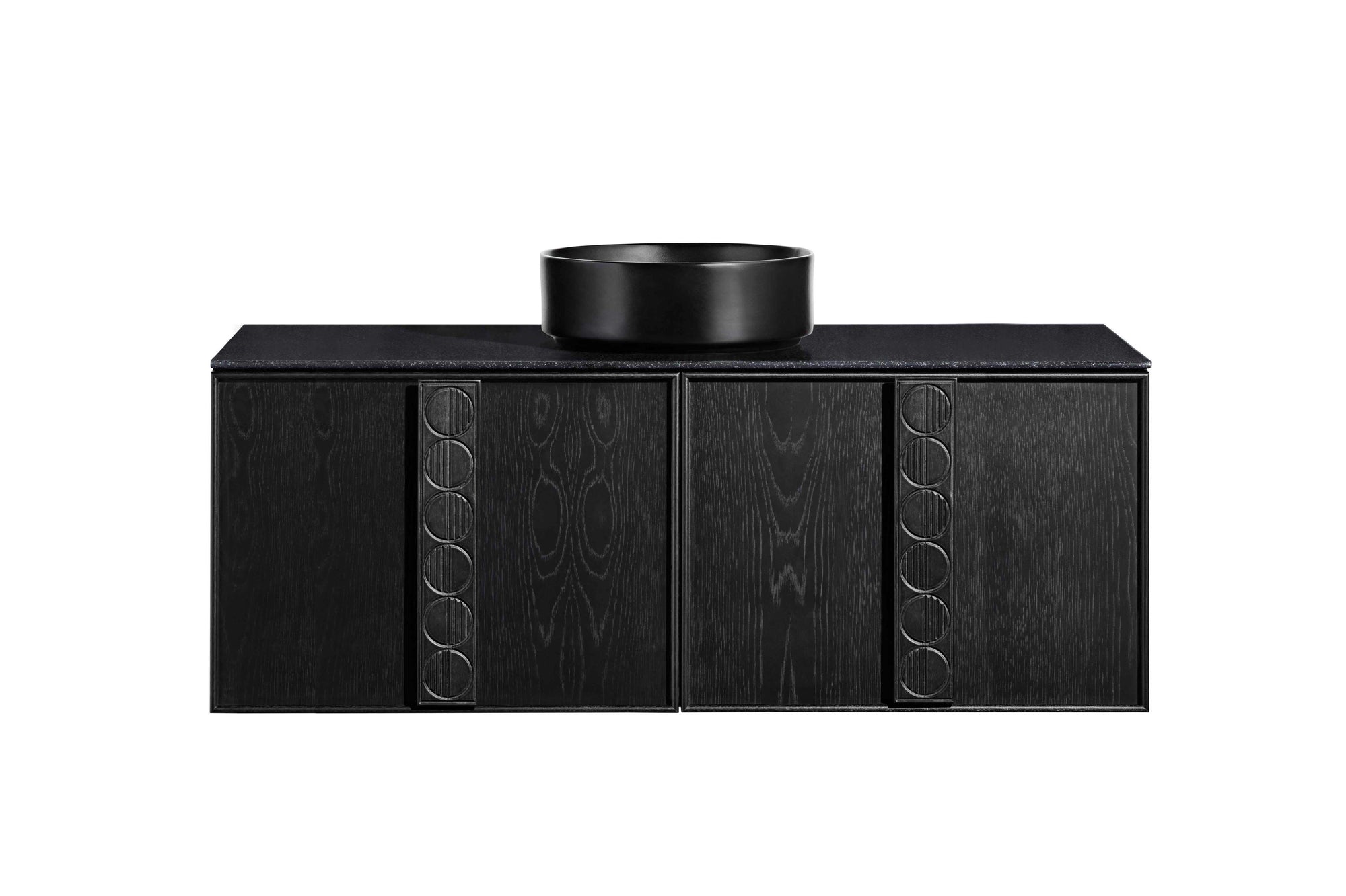 ISSY Adorn Above Counter / Semi Inset Wall Hung vanity with drawers Grande Handles 1200 - Zuster Furniture
