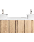 ISSY Adorn Above Counter / Semi Inset Wall Hung vanity with drawers Grande Handles 1500 - Zuster Furniture