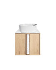 ISSY Adorn Above Counter / Semi Inset Wall Hung vanity with doors Grande Handles 500 - Zuster Furniture