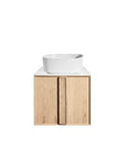 ISSY Adorn Above Counter / Semi Inset Wall Hung vanity with doors Grande Handles 500 - Zuster Furniture