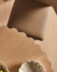 Ribbon Frill Cafe Table- 1200 wide Blonde Oak - Zuster Furniture
