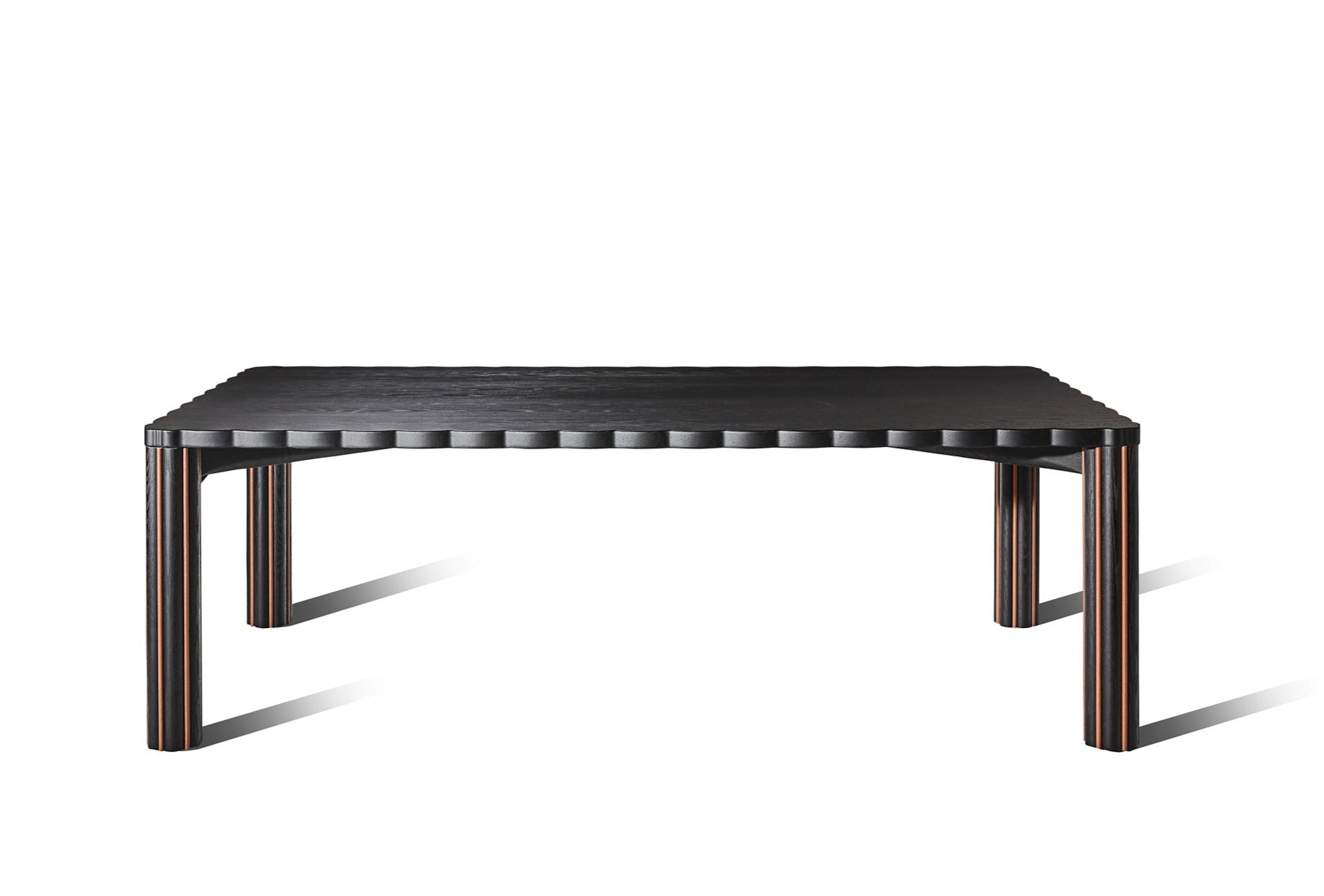Bloom Dining Table - Mink &amp; Tan Leather - Zuster Furniture