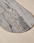 Embellish Oval Dining Table with Marble inlay - Zuster Furniture