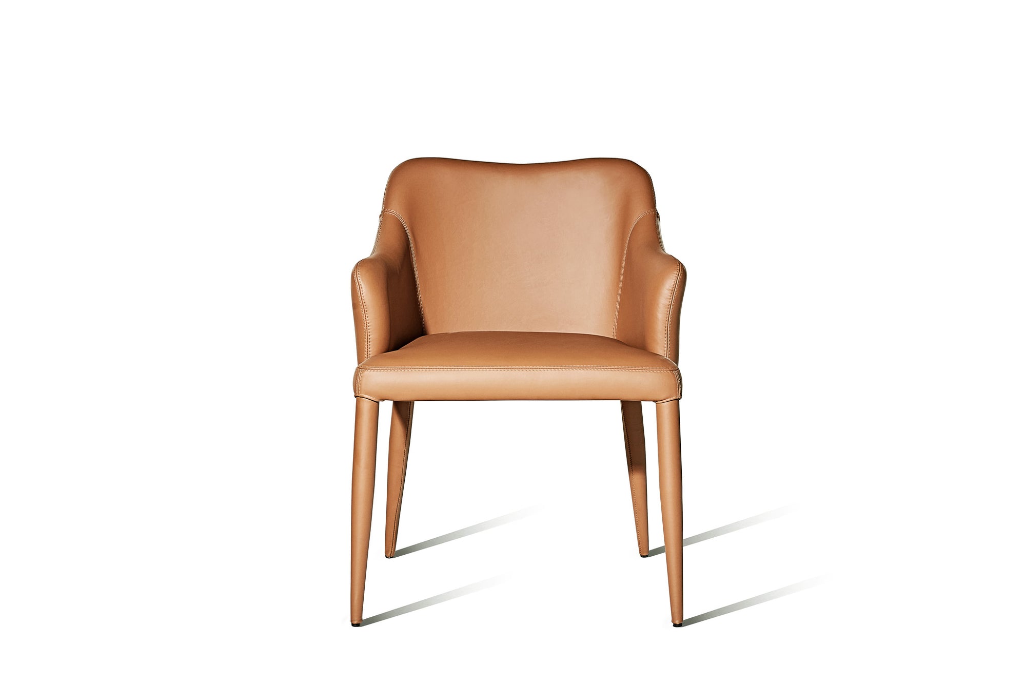 Embellish Dining Chair, Tan Leather - Zuster Furniture