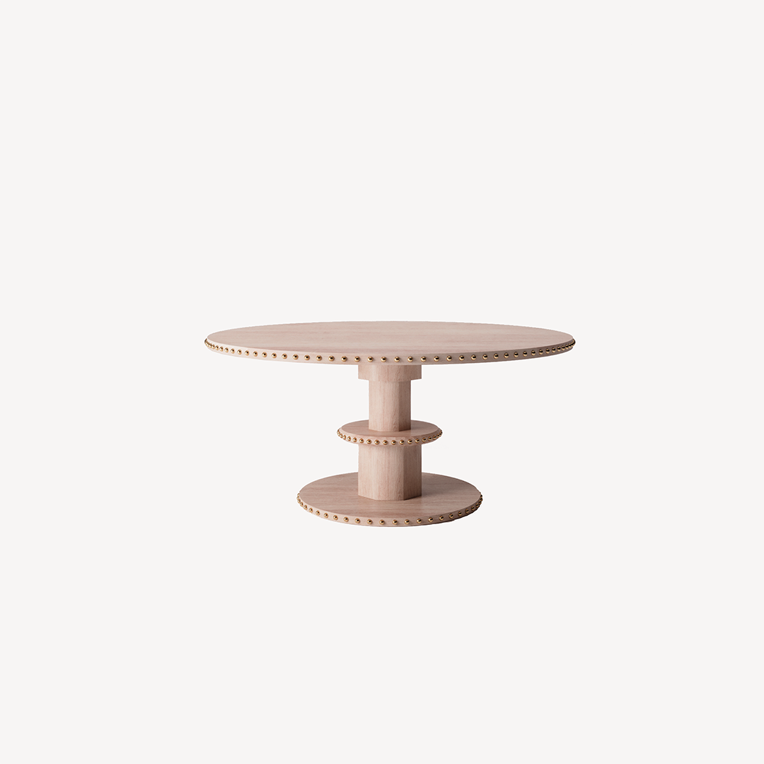 AA TEST Embellish Round Table with Studs - Zuster Furniture