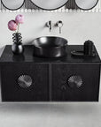 ISSY Adorn Above Counter / Semi Inset Wall Hung vanity with drawers Petite Handles 1000 - Zuster Furniture