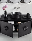 ISSY Adorn Above Counter / Semi Inset Wall Hung vanity with drawers Petite Handles 600 - Zuster Furniture