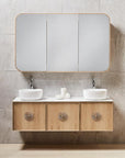 ISSY Adorn Above Counter / Semi Inset Wall Hung vanity with doors Petite Handles 1500 - Zuster Furniture