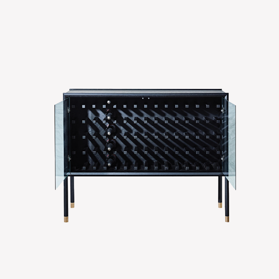 Halo Low Wine Storage Cabinet - Zuster Furniture