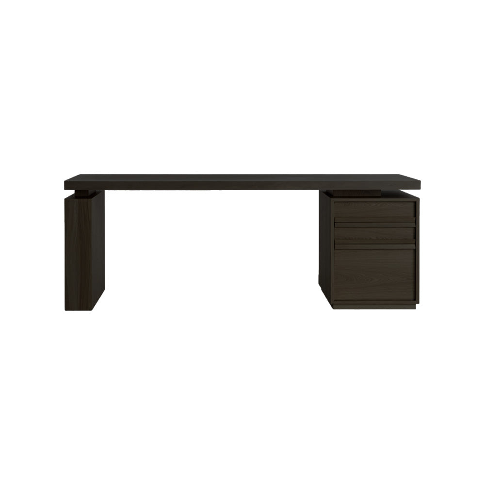 Hero Desk with Pedestal Leg, Coal - Ex-Display - 30% OFF - Zuster Furniture
