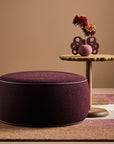 Jewel Upholstered Ottoman- Fabric