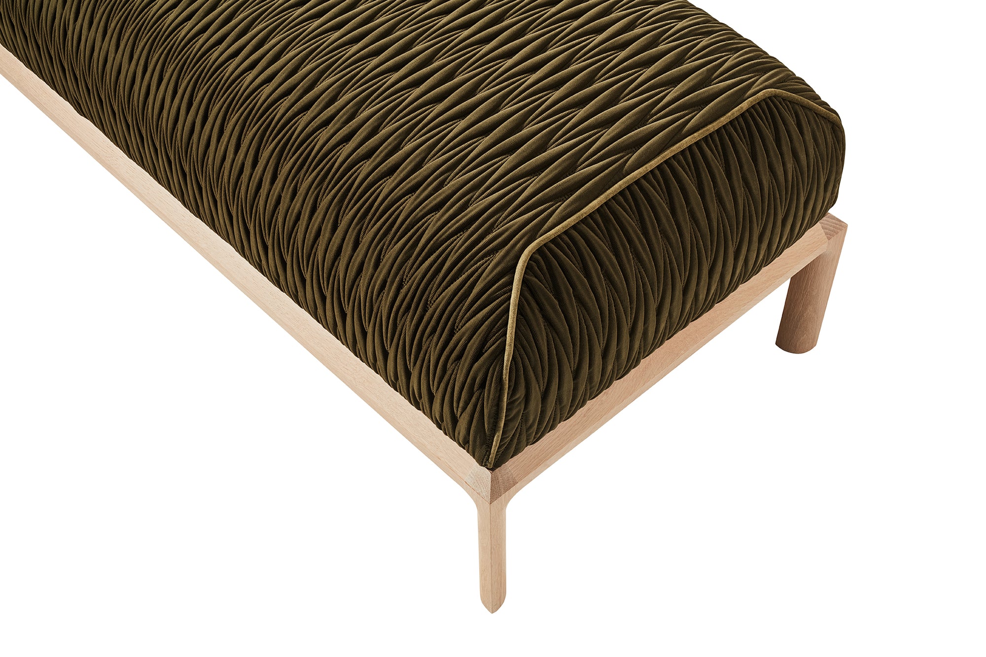 Maxima Ottoman- Ribbon Stitch - Zuster Furniture