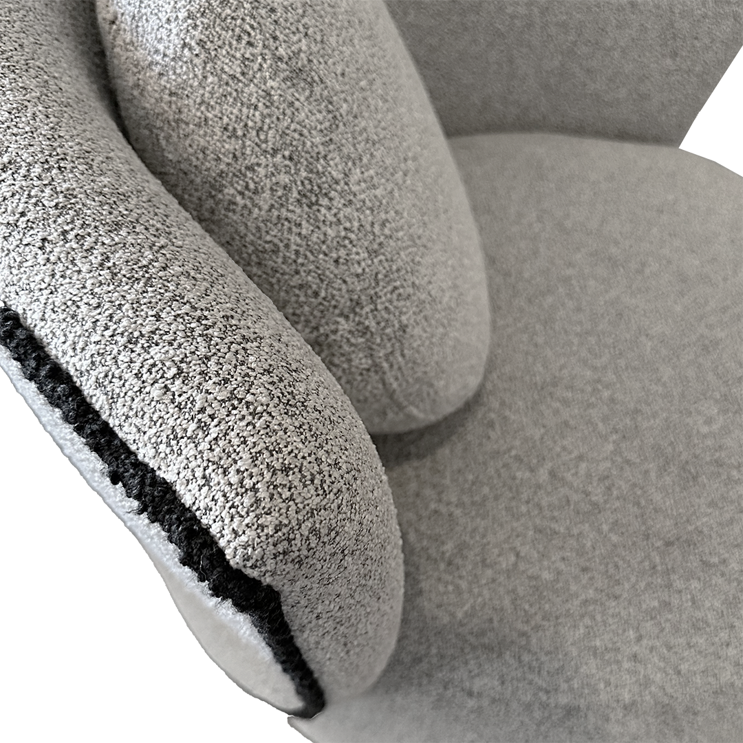 Maxima Armchair - Moost dust and Ebony Piping