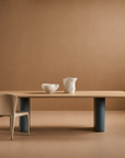 Opal Dining Table with Leather Base