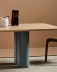Opal Dining Table with Leather Base