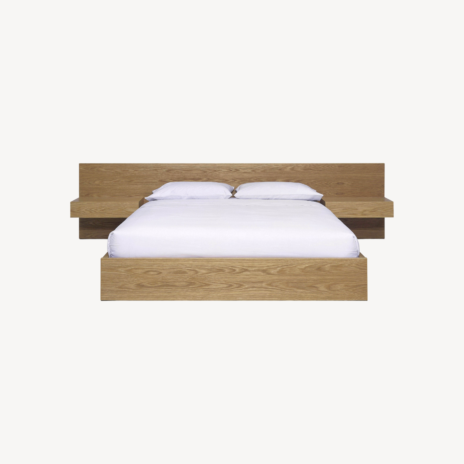 Raw Bed With Attached Bedsides - Zuster Furniture