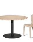 Ribbon Frill Cafe Table- 1200 wide Blonde Oak - Zuster Furniture