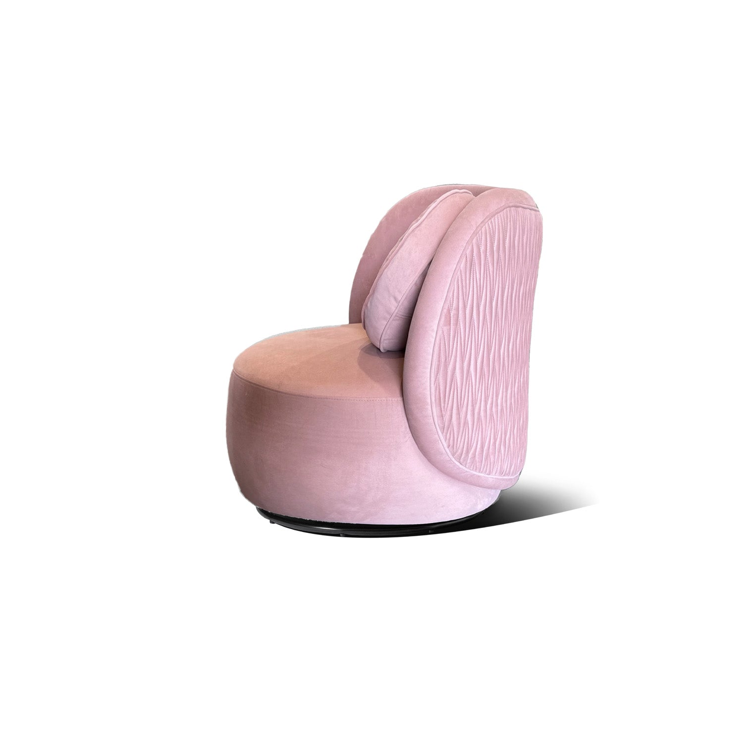 Rosette Armchair - Blush Velvet - Zuster Furniture