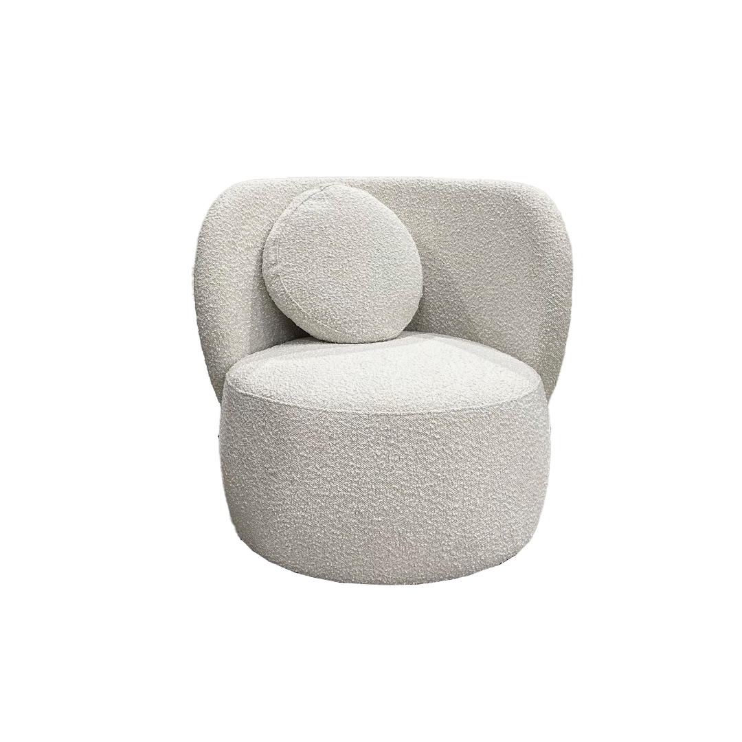 Rosette Armchair - Tweed Blizzard