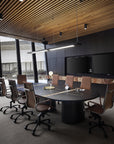 Custom Contour Boardroom Table- Melbounre Jet Base