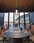 Custom Contour Boardroom Table- Melbounre Jet Base