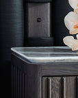 Cloud Marble Top Bedside Table