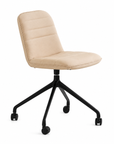Traverse Ribbed Desk Chair with Castors - Faux Leather