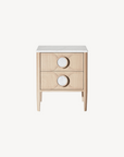Victoria 2 Drawer Marble Bedside Table - Zuster Furniture