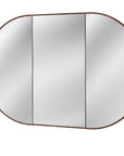 ISSY Halo Triple Mirror with Shaving Cabinet - Zuster Furniture