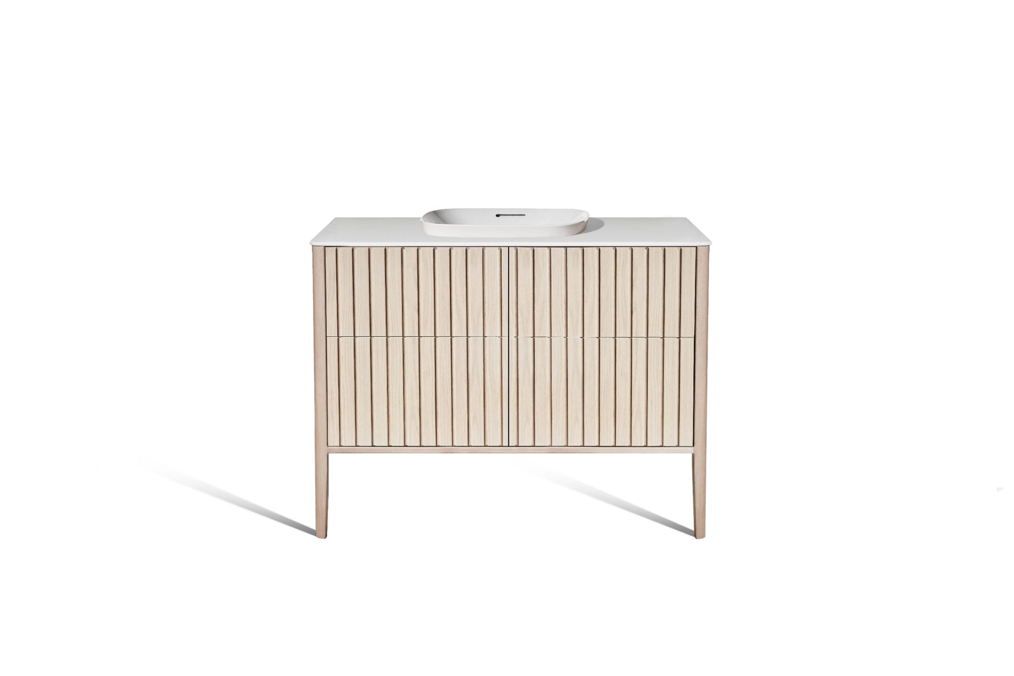 ISSY Cloud II Semi Inset Vanity with Legs and Drawers - Zuster Furniture