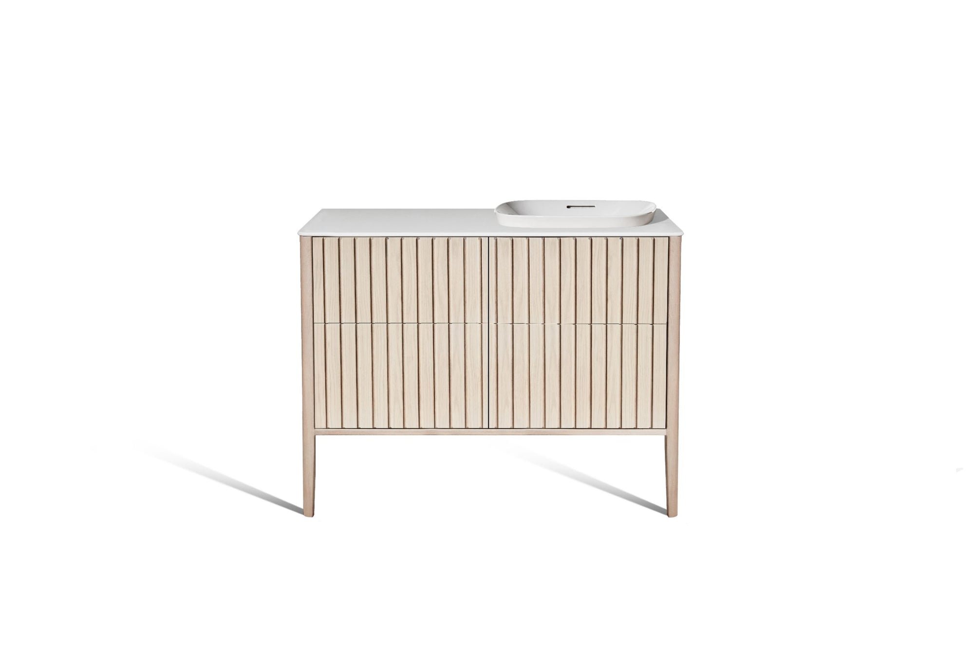 ISSY Cloud II Semi Inset Vanity with Legs and Drawers - Zuster Furniture