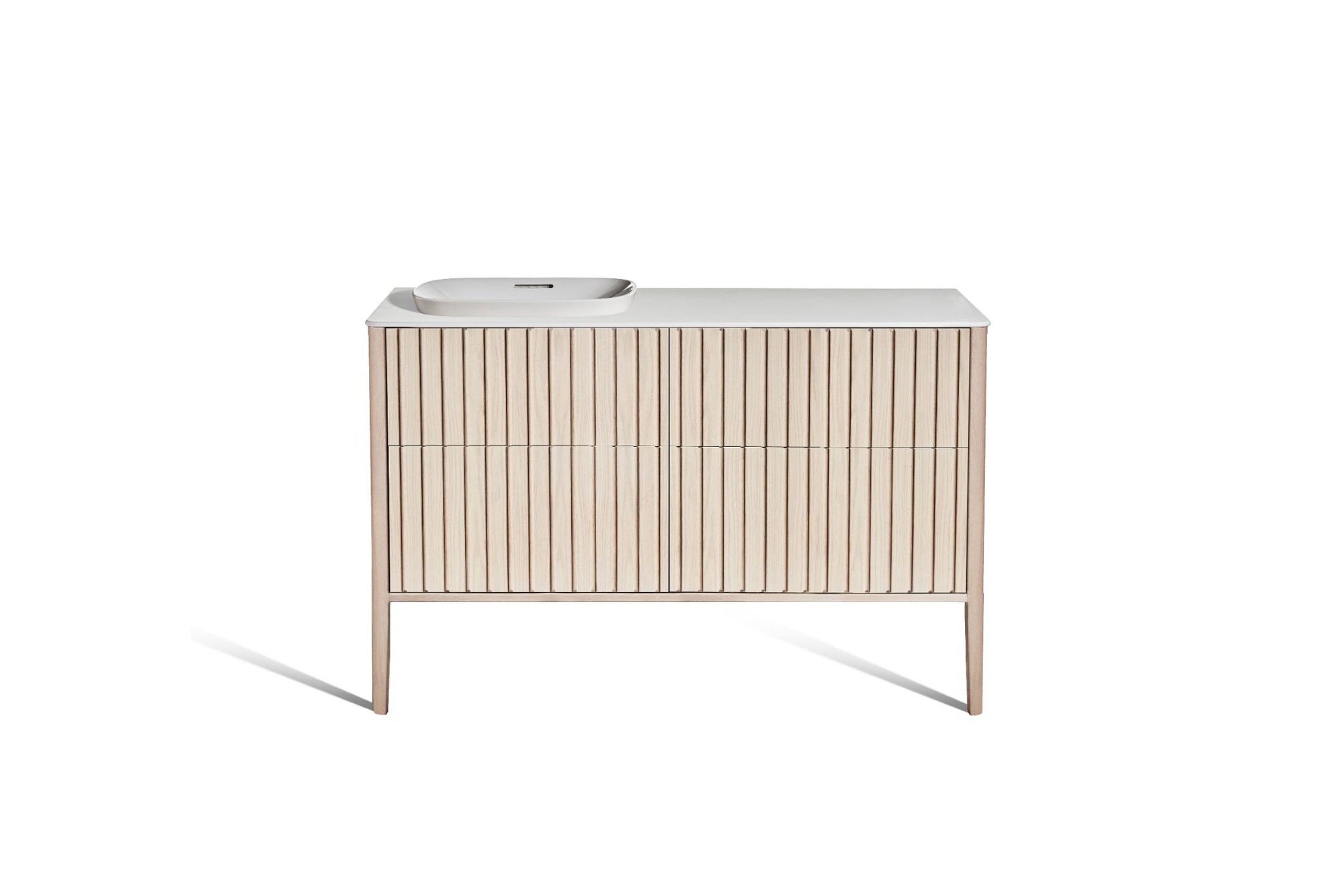 ISSY Cloud II Semi Inset Vanity with Legs and Drawers - Zuster Furniture