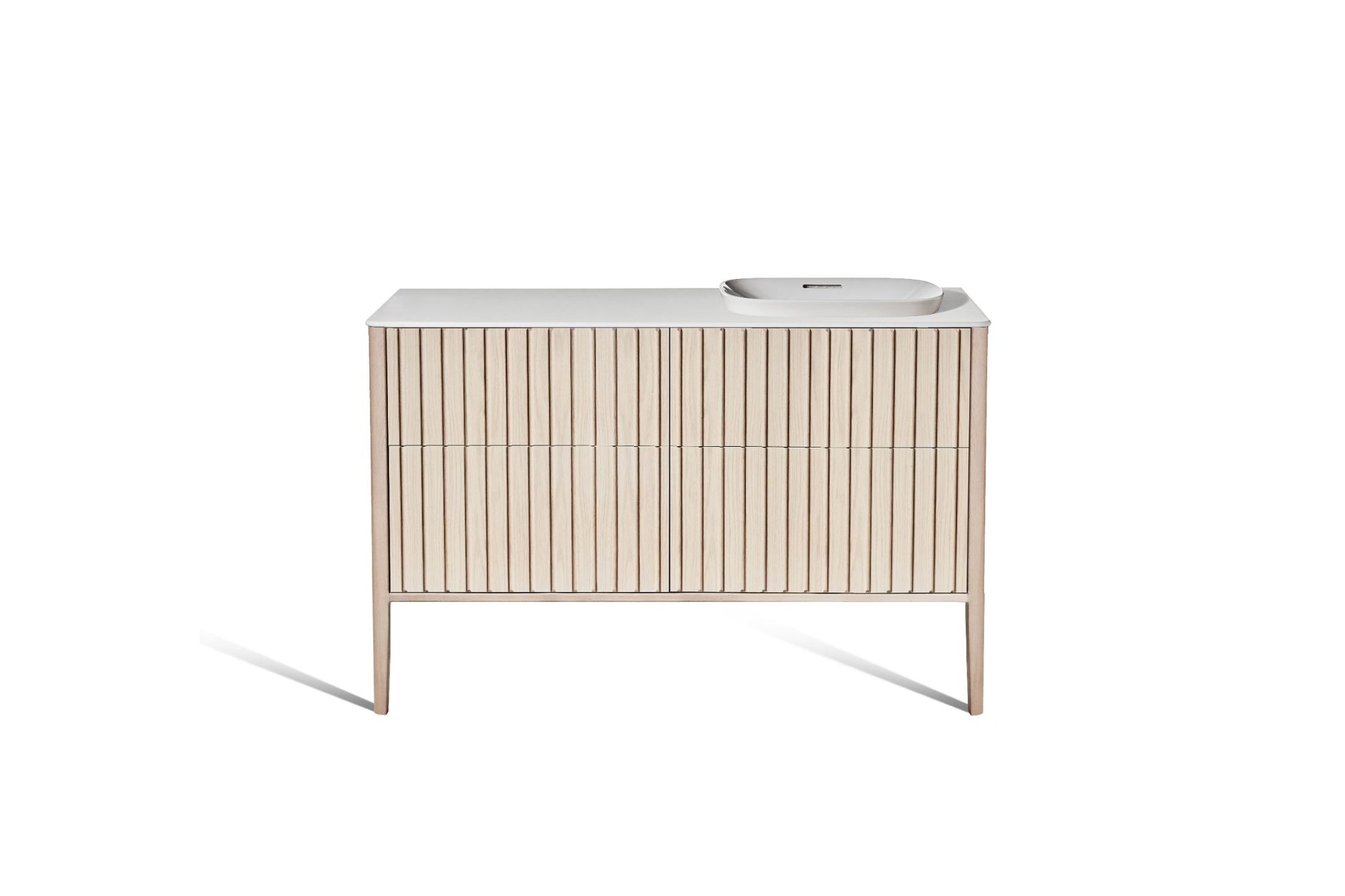 ISSY Cloud II Semi Inset Vanity with Legs and Drawers - Zuster Furniture
