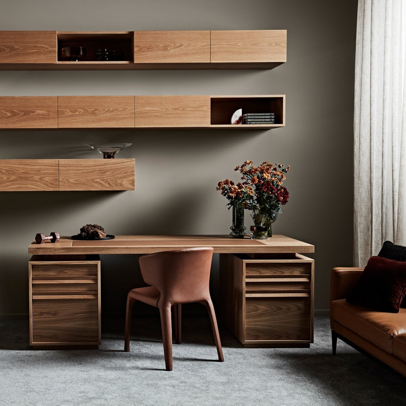 Hero Desk With File Drawers - Zuster Furniture