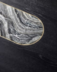 Embellish Oval Dining Table with Marble inlay - Zuster Furniture