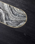 Embellish Oval Dining Table with Marble inlay - Zuster Furniture