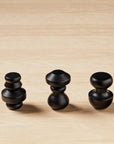 Woodturned Wall Hook - Set of Three - Mink - Zuster Furniture
