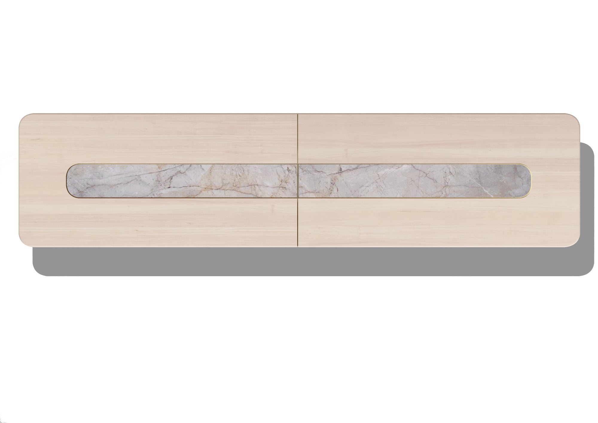 Embellish Grande Dining Table With Marble Inlay - Zuster Furniture
