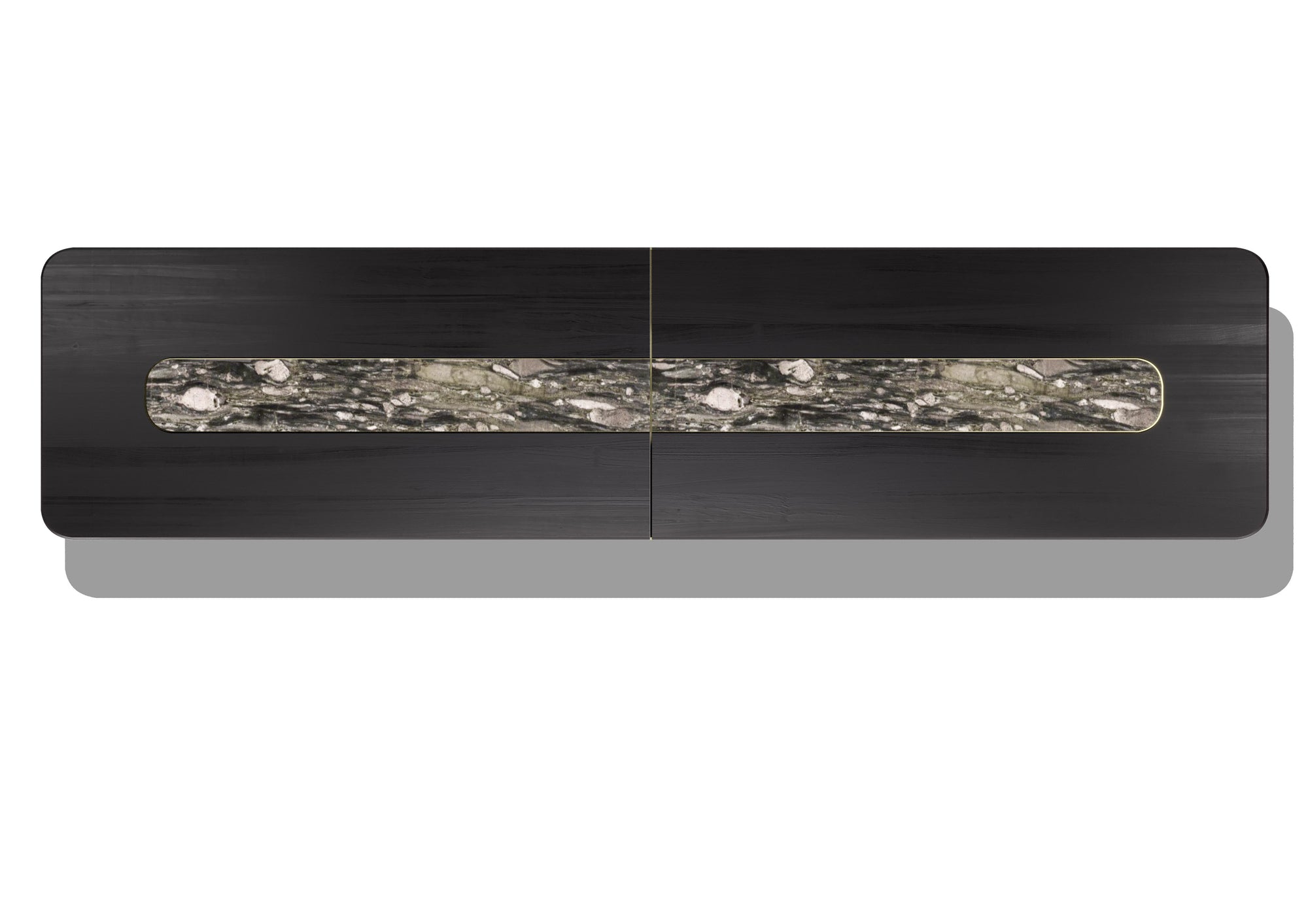 Embellish Grande Dining Table With Marble Inlay - Zuster Furniture