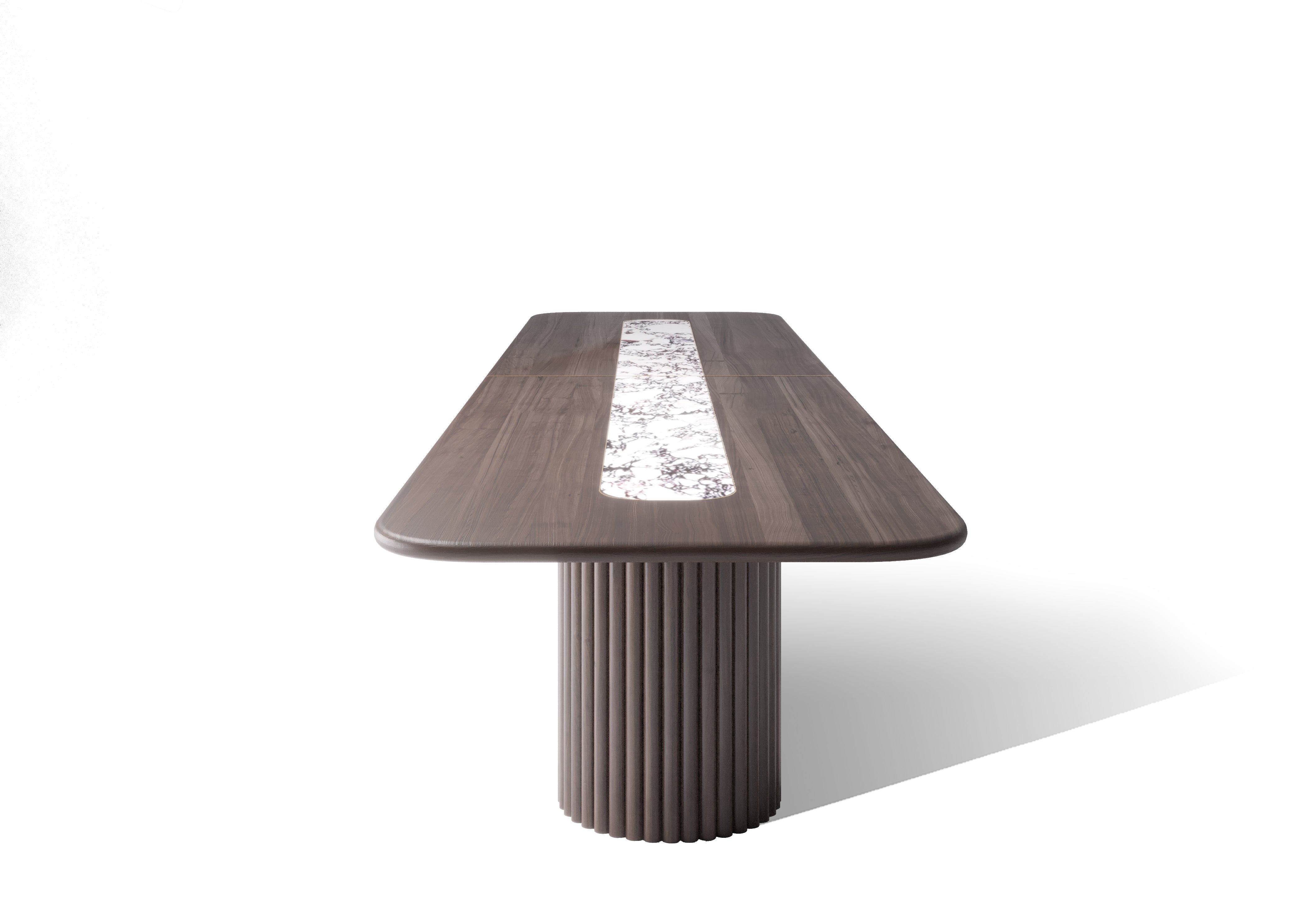 Jewel Grande Dining Table With Marble Inlay - Zuster Furniture